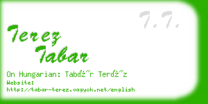 terez tabar business card